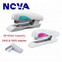 Two color pattern plastic top manual office paper stapler